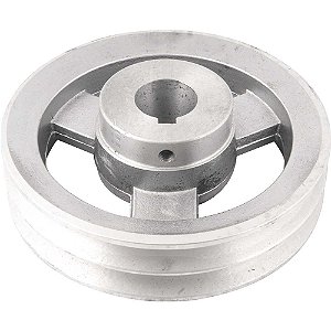 Polia de alumínio 2 canais perfil A 150mm com furo de 28mm VONDER