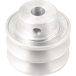 Polia de alumínio 2 canais perfil A 60mm com furo de 1/2" - 12,7mm VONDER