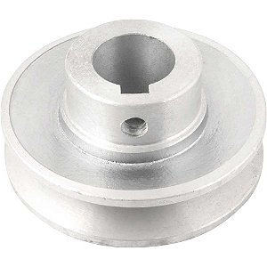 Polia de alumínio 1 canal perfil A 80mm com furo de 24mm VONDER