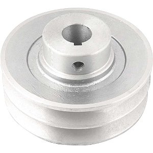 Polia de alumínio 2 canais perfil A 100mm com furo de 19mm VONDER