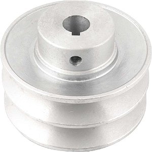 Polia de alumínio 2 canais perfil B 90mm com furo de 5/8" - 15,9mm VONDER