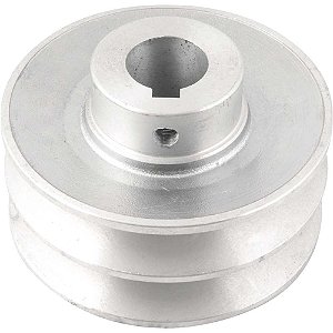 Polia de alumínio 2 canais perfil B 100mm com furo de 24mm VONDER