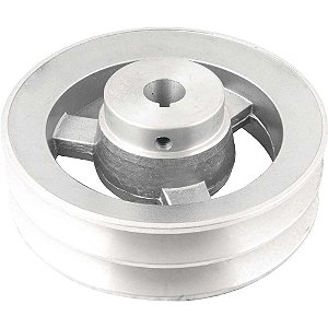 Polia de alumínio 2 canais perfil B 150mm com furo de 3/4" - 19,1mm VONDER