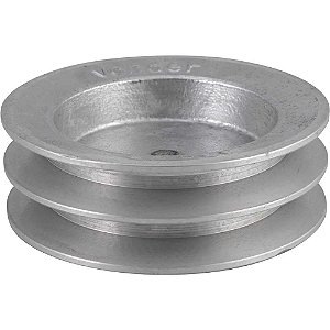 Polia de alumínio 2 canais perfil B 130mm sem furo VONDER