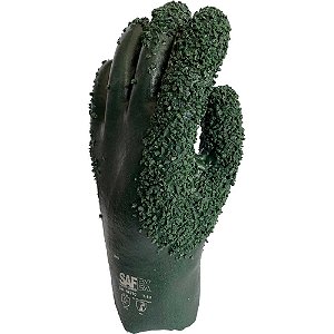 Luva de PVC com palma granulada 26cm SE 6262 PRGSAFEX