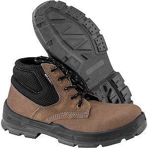 Botina couro nobuck nº39 com cadarço Titanium BRACOL