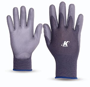 Luva nylon palma poliuretano cinza P 02.09.2.1 KALIPSO