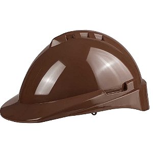 Capacete com aba frontal marrom sem suspensão Milenium Class 902394 LIBUS