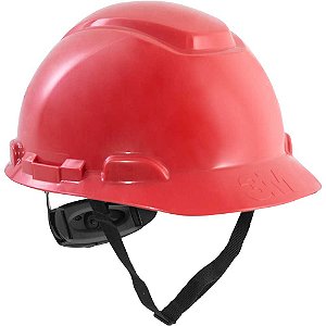 Capacete aba frontal vermelho com catraca H-705 HB004726772 3M