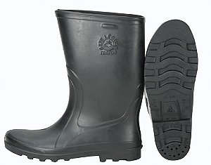Bota de borracha preta modelo trator cano curto 41 ALPARGATAS