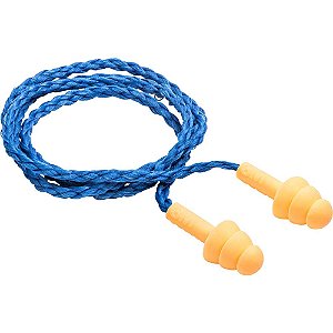 Protetor auditivo tipo plug de silicone com cordão em poliéster kit com 100 unidades HB004680581 3M