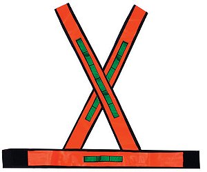 Colete sinal. TIPO "X" laranja com refletivo noturno BRASCAMP