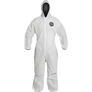 Macacão com capuz para proteção química branco tamanho: P polipropileno Proshield 10 DUPONT