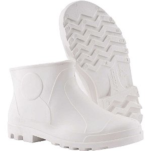 Bota de PVC branca cano curto com forro SOFT 43 VULCABRAS