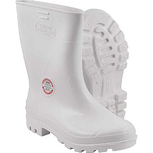 Bota de PVC branca cano curto com forro 39 MAXISOLA CCBP3 CALFOR