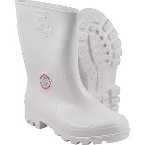 Bota de PVC branca cano curto com forro 41 MAXISOLA CCBP3 506/41 CALFOR