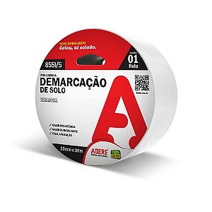 Fita adesiva para demarcação 50mm x 30m branca ADERE