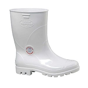 Bota de PVC branca cano médio com forro 38 MAXISOLA CCBP3 CALFOR