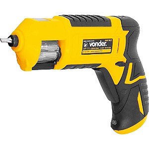 Parafusadeira a bateria 3,6V carregador bivolt jogo com 12 acessórios PBV 012 VONDER
