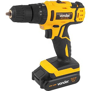 Parafusadeira/furadeira de impacto a bateria 12V fonte de carregamento bivolt automática PFV 120I VONDER