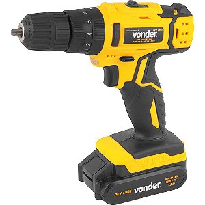 Parafusadeira/furadeira com impacto a bateria 18V carregador bivolt automático PFV 180I VONDER