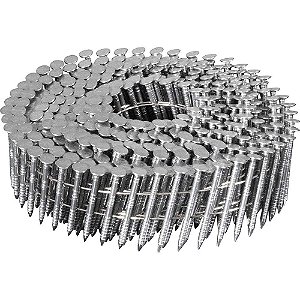 Prego coil anelado 2,1mm x 38mm polido carretel com 350 unidades caixa com 12.600 unidades para o pregador PP 550 VONDER