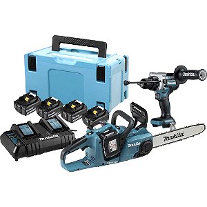 Conjunto Motosserra DUC353 e Parafusadeira/Furadeira de impacto DHP486 MAKITA