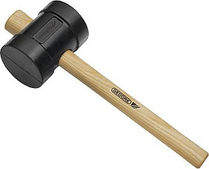 Martelo de borracha 63mm cabo em madeira preto GEDORE