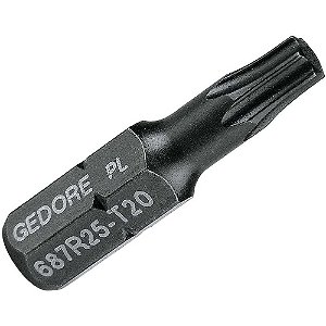 Bits hexalobular encaixe de 1/4" T30 de 25,4mm 687 R-25 GEDORE