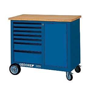 Bancada móvel para ferramentas 7 gavetas 1110mm x 550mm x 980mm 1504 001173 GEDORE