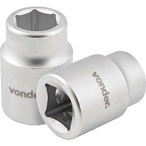 Soquete sextavado com encaixe de 3/4" x 1.7/16" em aço cromo vanádioVONDER