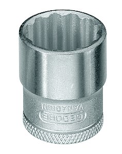 Soquete estriado com encaixe de 3/8" 15mm Unit Drive D30 GEDORE