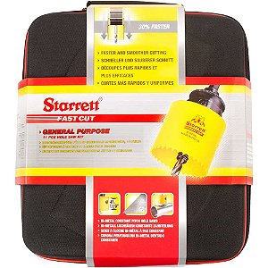 Jogo de serras copo bimetal em aço rápido com 15 peças KFC11041-S STARRETT