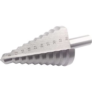 Broca de aço rápido escalonada 9mm a 36mm VONDER