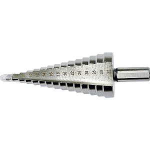 Broca de aço rápido escalonada 4mm a 32mm VONDER