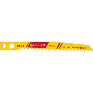 Lâmina de serra tico-tico 65mm x 7,5mm x 1,27mm 8 dentes para cortes em madeira com 5 peças BS38 STARRETT
