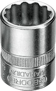 Soquete estriado com encaixe de 1/4" 1/4" GEDORE