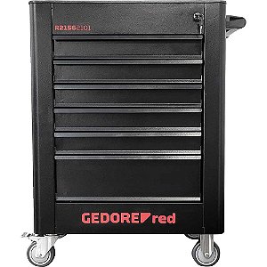 Carro para ferramentas com 6 gavetas com 220 ferramentas preto 3301671 GEDORE RED