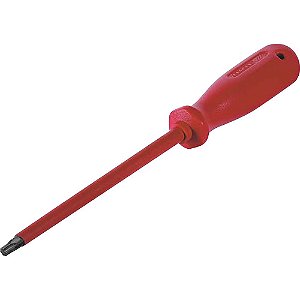 Chave hexalobular T15 (M3,5 - M4) isolada NBR 9699 / NR 10 com cabo reto 163 BTX NR - T15 / 024.865 GEDORE