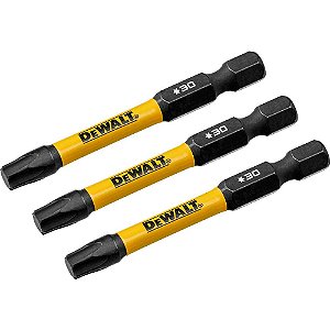 Jogo de bits ponteiras hexalobular com encaixe de 1/4" T30 x 56mm Flextorq 3.0 DEWALT