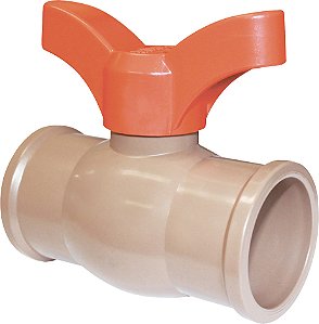 Registro de esfera em PVC soldável 40mm 20105004 PLASTILIT - 5 unidades