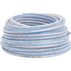 Mangueira PVC cristal trançada VPT 250 libras 5/8" rolo com 50 metros VONDER