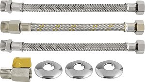 Mangueira para aquecedor 40cm 3 peças 180517-61 BLUKIT