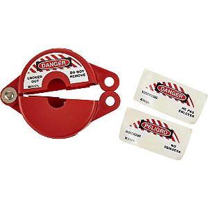 Bloqueio para válvulas gaveta (registro) 1" a 2.1/2" (2,5cm a 6,3 cm) vermelho 65560 BRADY