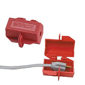 Bloqueio de segurança para plugue pequeno 110V vermelho 65674 BRADY