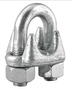 Clips para cabo de aço 1" - 25,40mm pesado embalagem com 20 peças VONDER PLUS
