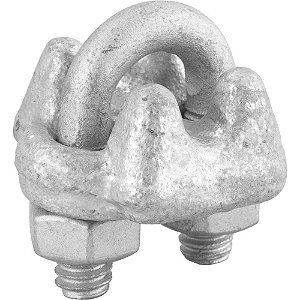 Clips para cabo de aço 3/16" - 4,76mm pesado embalagem com 600 peças VONDER PLUS