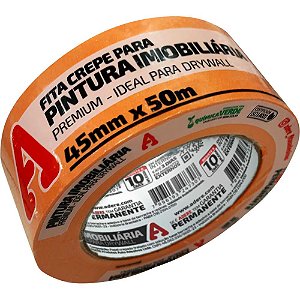 Fita crepe 45mm x 50m laranja Pintura Imobiliária A128RL ADERE