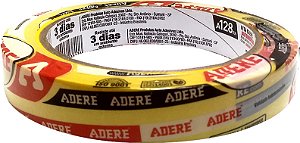 Fita crepe automotiva 18mm x 40m amarela alta performance A128RA ADERE - 32 unidades