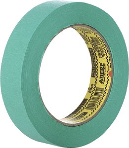 Fita crepe automotiva 24mm x 50m verde alta performance 525 ADERE - 5 unidades